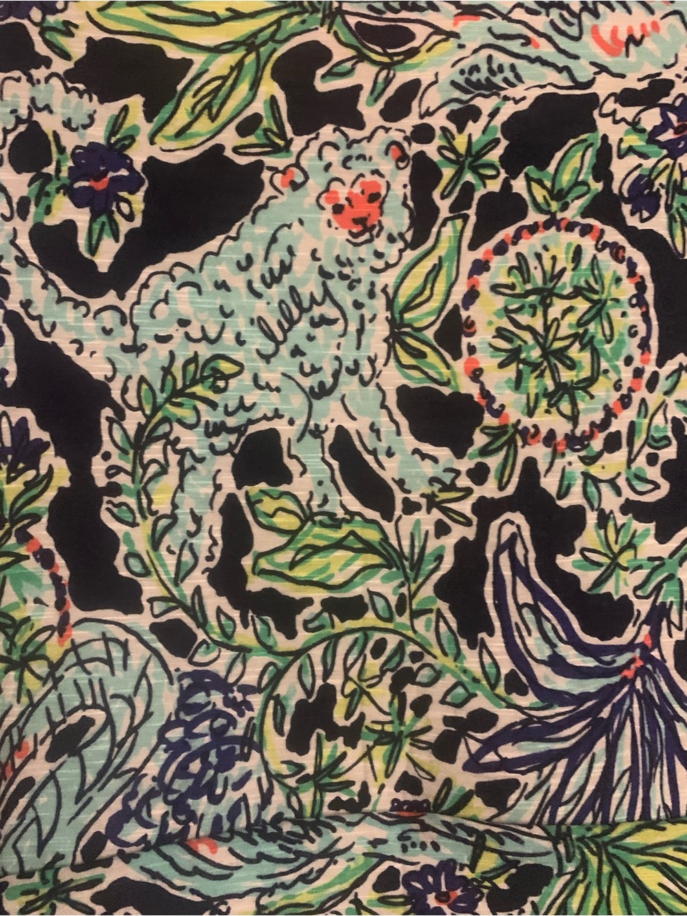 Lilly Pulitzer Navy, Green, and Teal Long Sleeve Wrap Maxi Dress - Picture 4 of 4